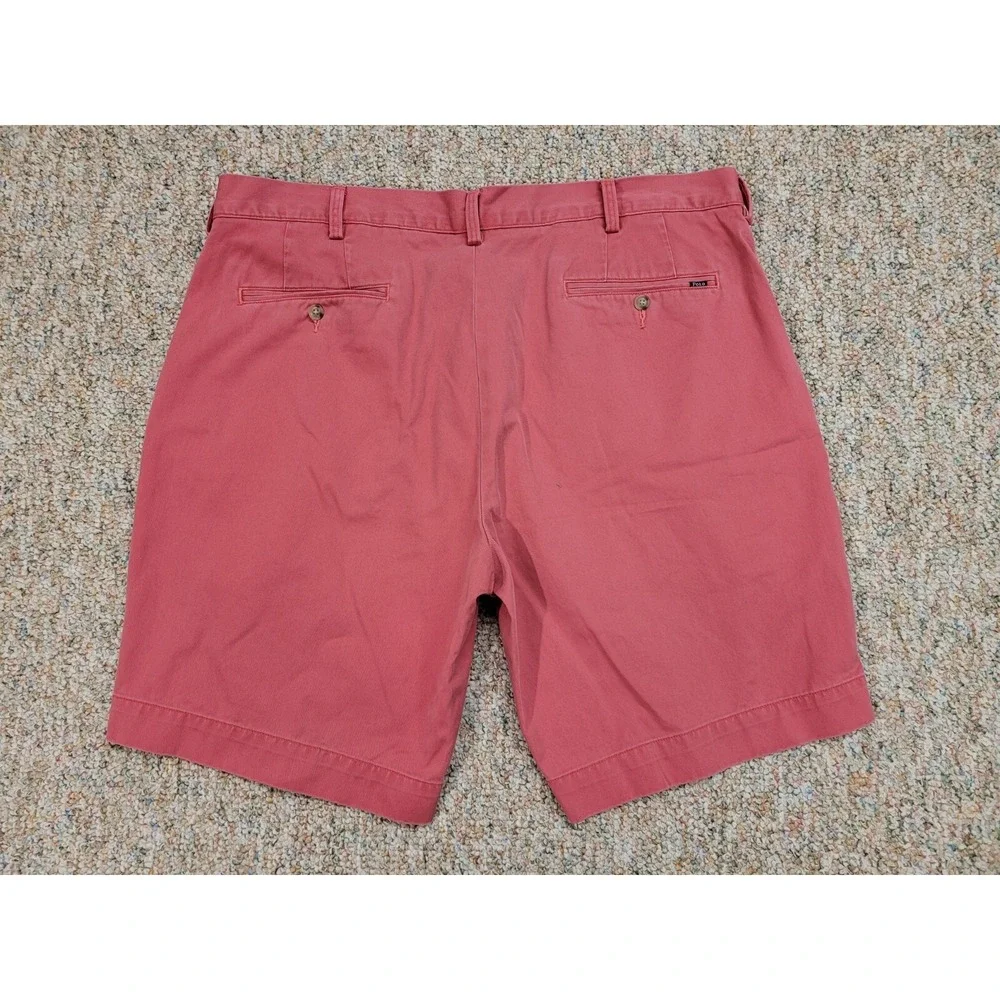 Polo Ralph Lauren Shorts Men 40 Coral‎ Pink Sun Washed Chino Classic Fit Casual